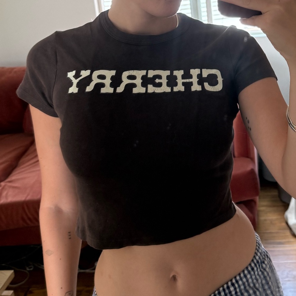 Cherry Los Angeles Brown Baby Tee